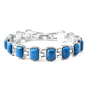 Magnetic by Design Blue Howlite Bracelet in Silver